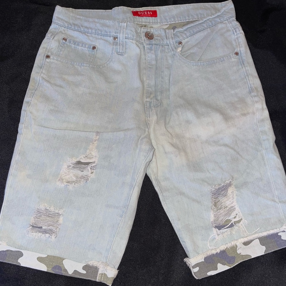 MENS GUESS JEAN SHORTS